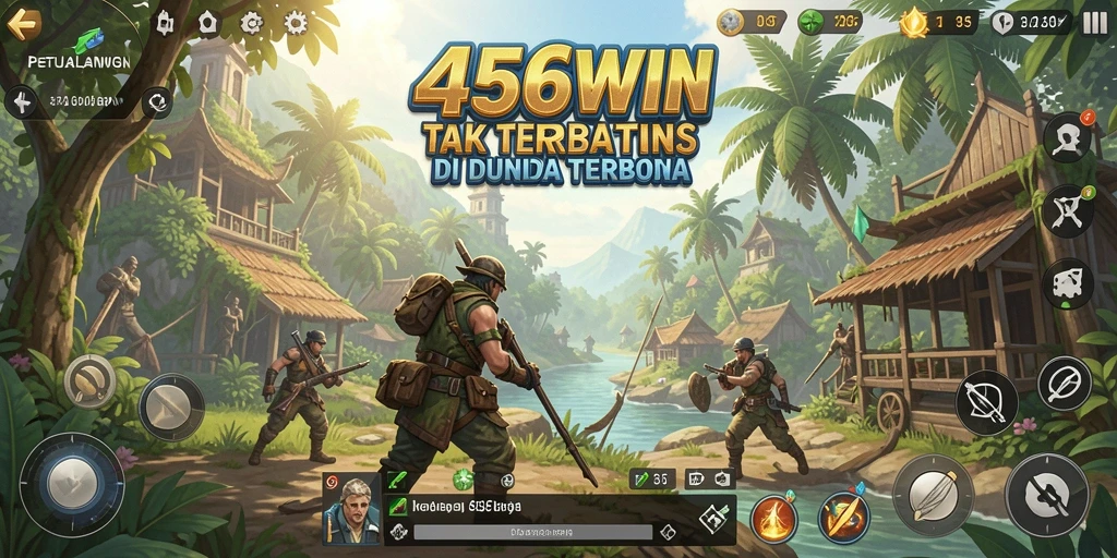 Screenshot menampilkan pemain menjelajahi dunia Open World yang menakjubkan.
