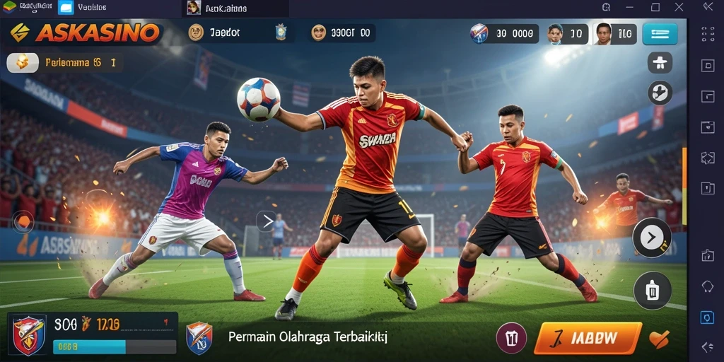 Tampilan gameplay menarik dari ASKASINO yang menunjukkan aksi olahraga seru.
