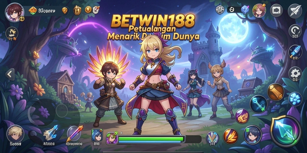 Tampilan gameplay menarik dari BETWIN188 dengan karakter anime.