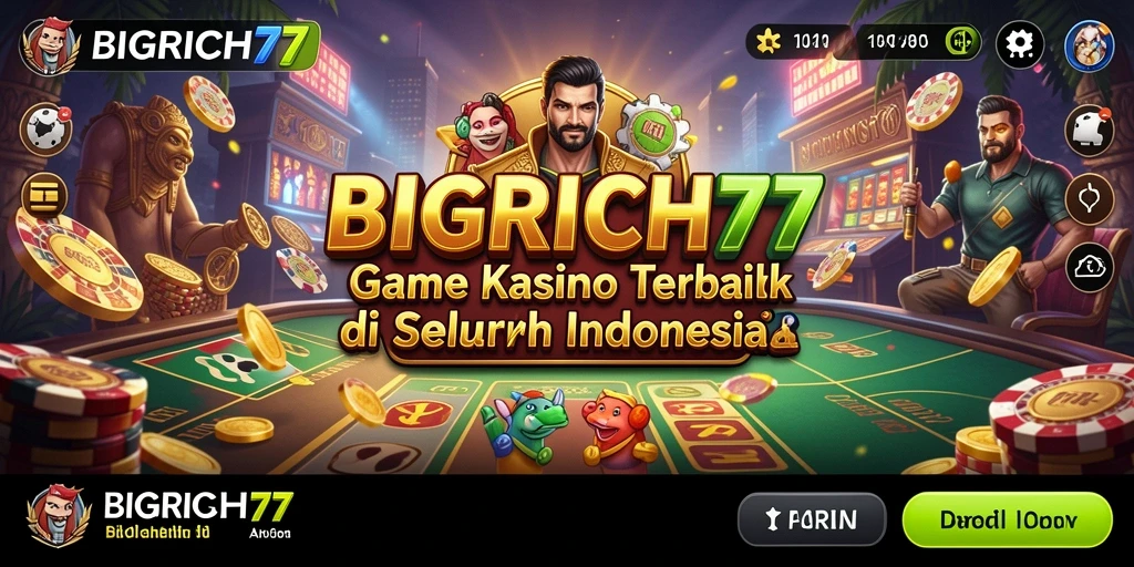 Tampilan menarik dari gameplay Kasino BIGRICH77 yang mendebarkan.