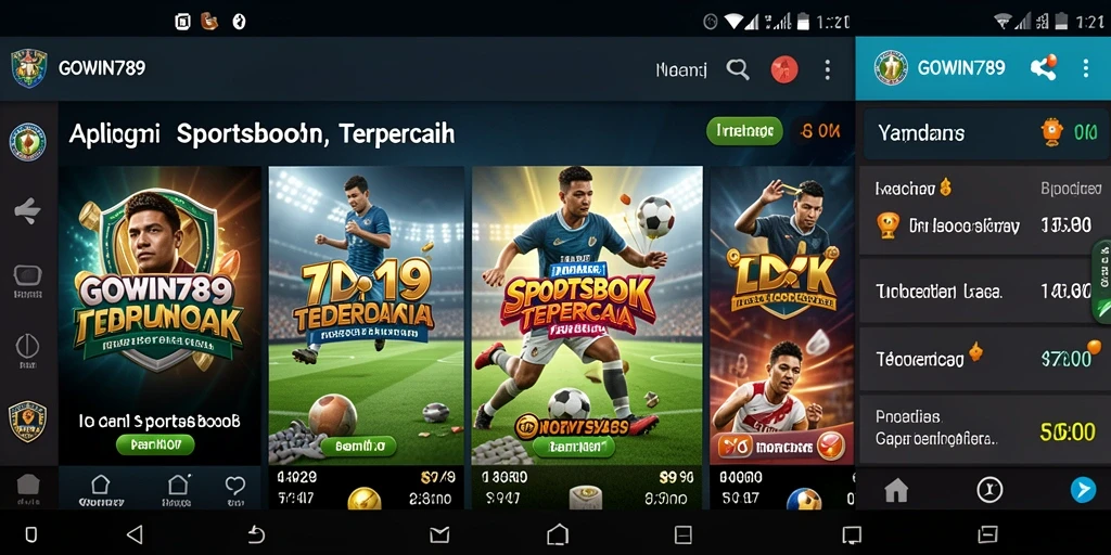 Screenshot utama GOWIN789 menampilkan antarmuka taruhan olahraga yang menarik.