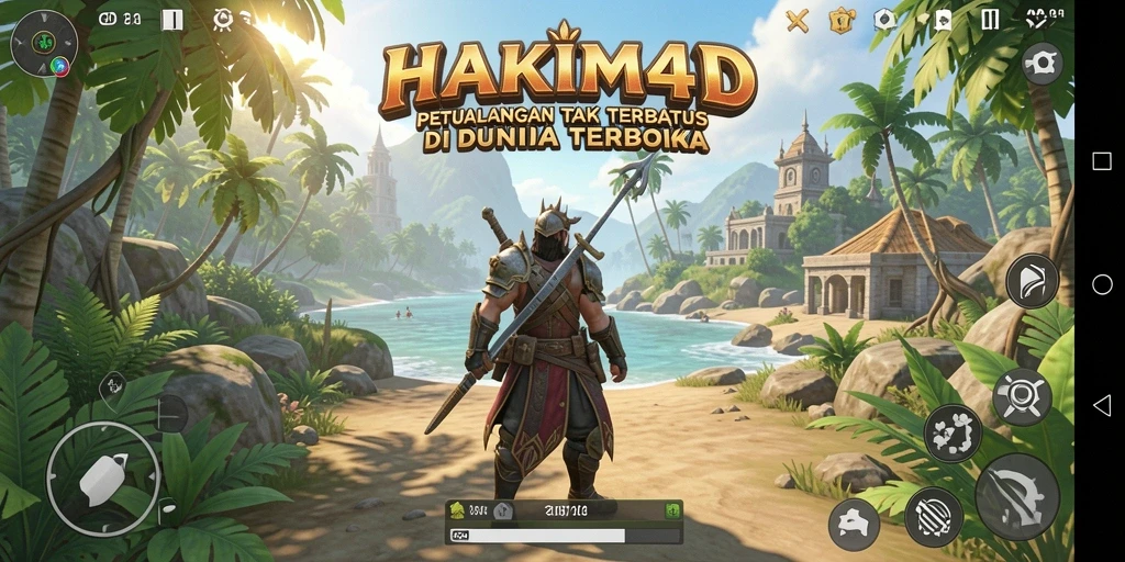 Gambaran gameplay mendalam di dunia Open World HAKIM4D.