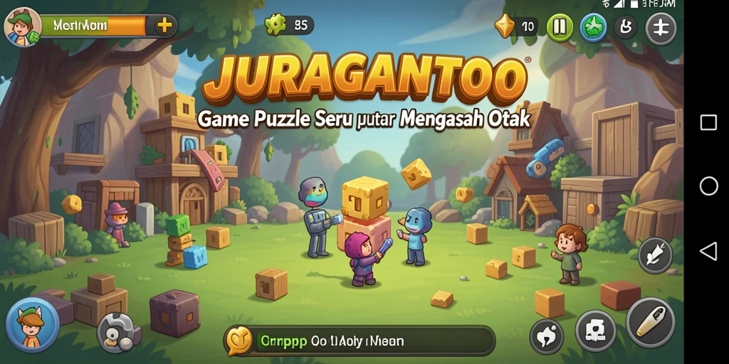 Screenshot gameplay <strong>JURAGANTOTO</strong> menunjukkan suasana teka-teki yang menantang.