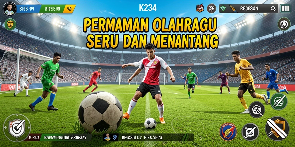 Screenshot K234 menampilkan aksi seru dalam permainan olahraga.