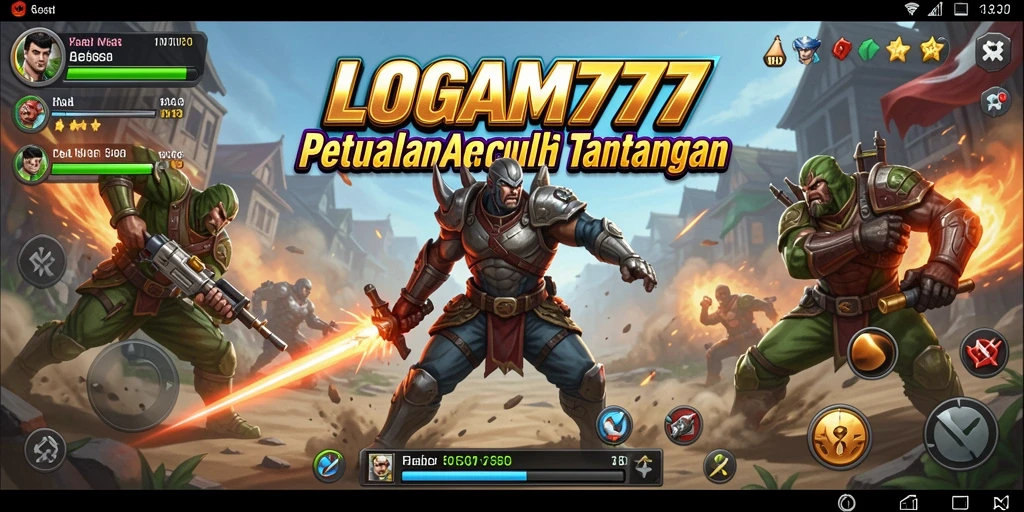 Tampilan gameplay LOGAM777 yang mendebarkan dan penuh aksi.