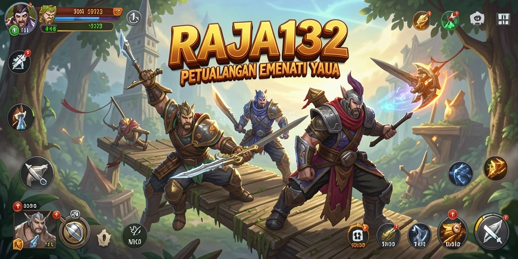 Tampilan gameplay menegangkan dan penuh petualangan di RAJA132.