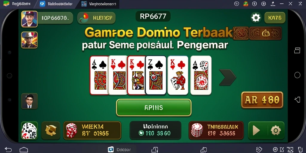 Screenshot menampilkan gameplay seru dari game Domino.