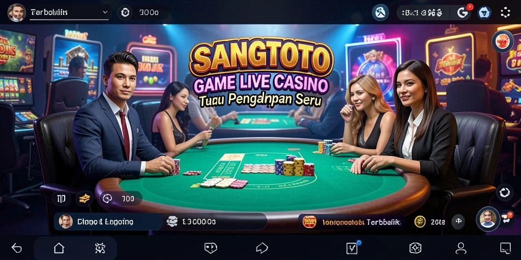 Tampilan gameplay Live Casino yang mendebarkan di SANGTOTO.