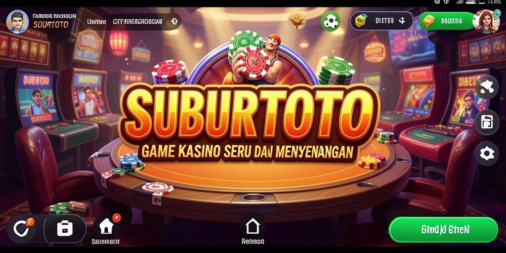 Tampilan gameplay menarik dari SUBURTOTO dengan berbagai permainan Kasino.