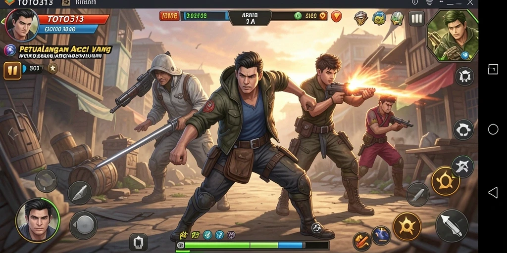 Screenshot TOTO313 menampilkan aksi seru dalam pertempuran.
