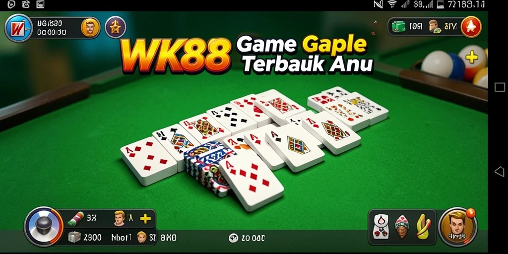 Tampilan gameplay Gaple yang menarik dan interaktif di WK888.